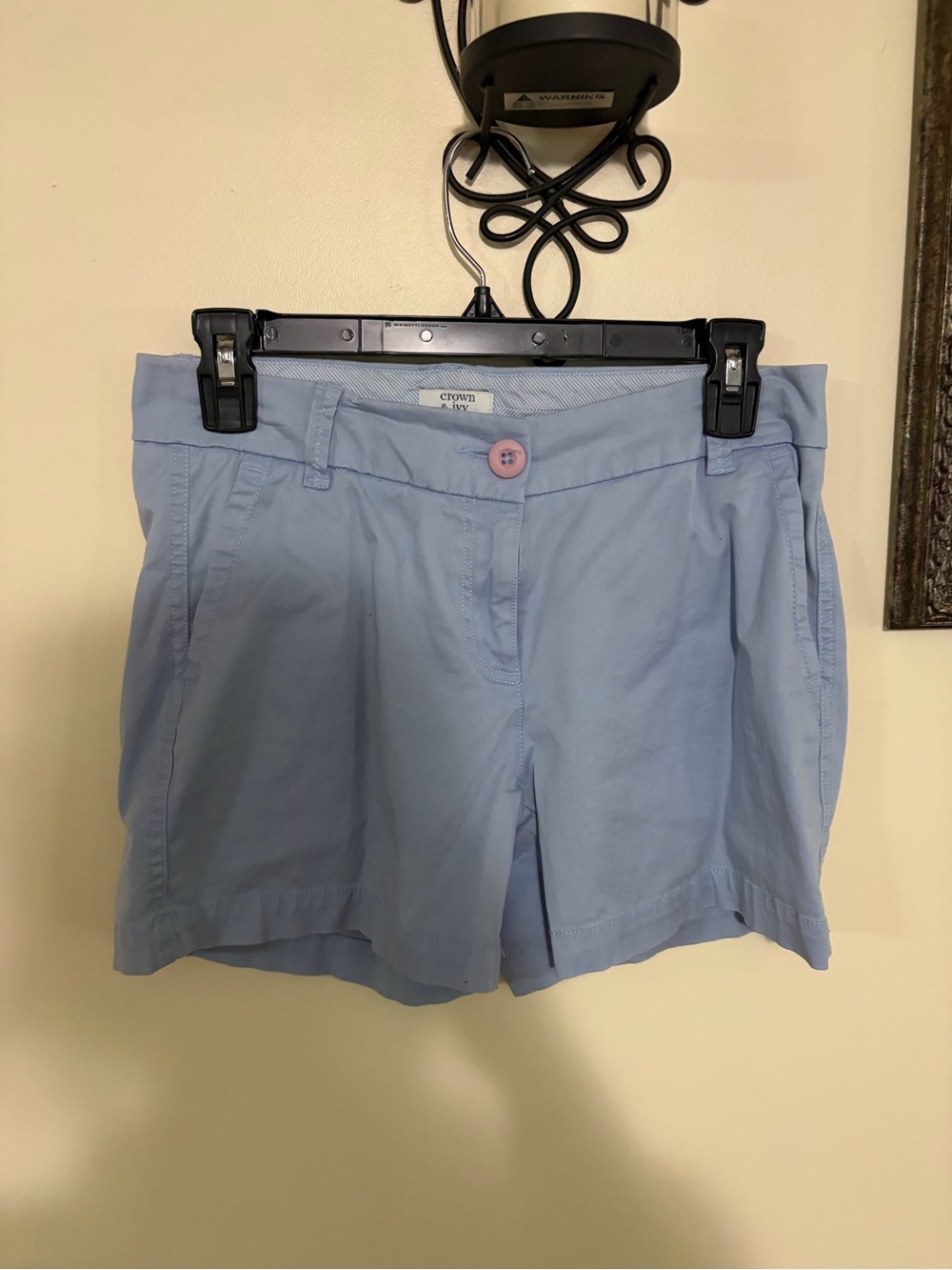 Crown & Ivy Light Blue Women's Chino Shorts